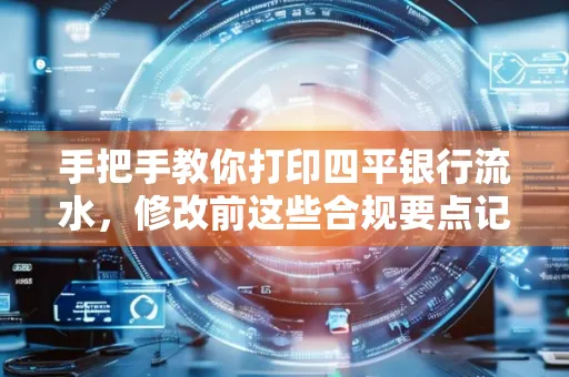 手把手教你打印四平银行流水，修改前这些合规要点记牢